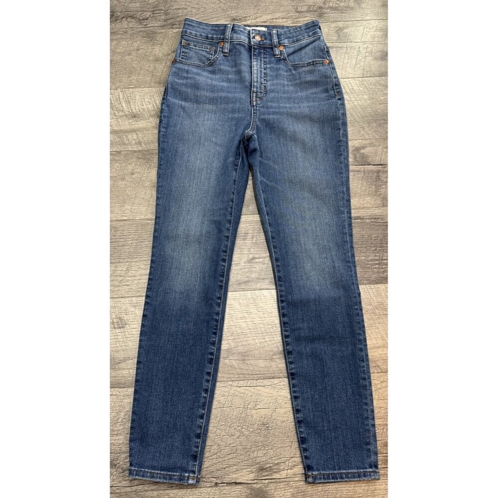 Madewell Jeans Curvy High Rise Skinny Ankle Womens 26 Stretch Blue Denim Boho